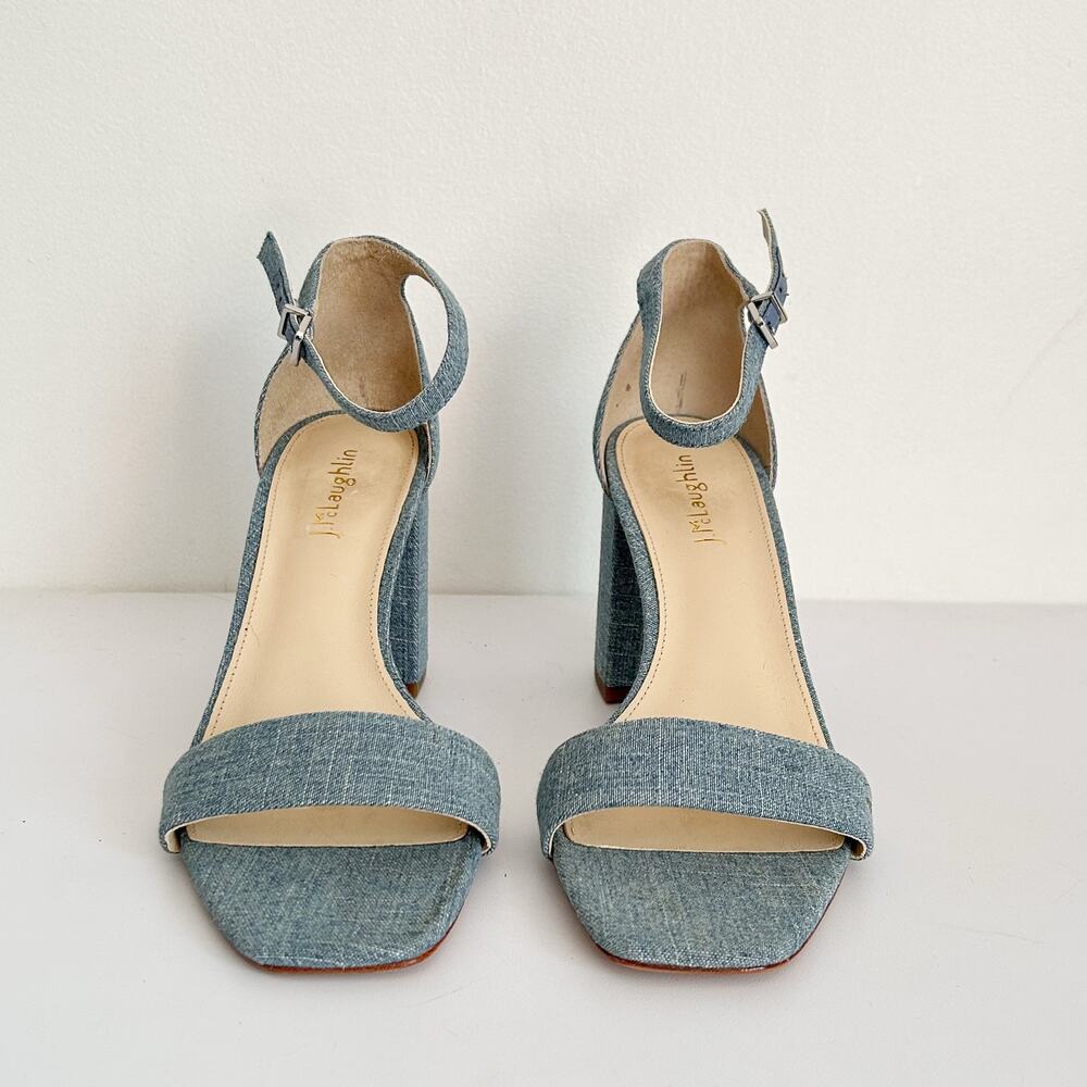 J. Mclaughlin Esme Denim Block Heels Blue Size 8.5 - Picture 3 of 7